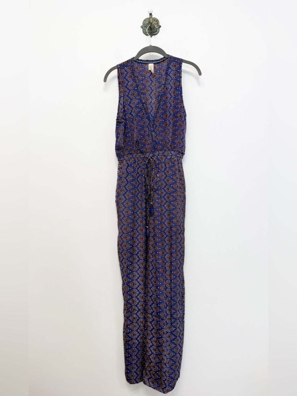 Raga My Oasis Jumpsuit Sleeveless V Neck Bohemian Geometric Women’s XS Rayon